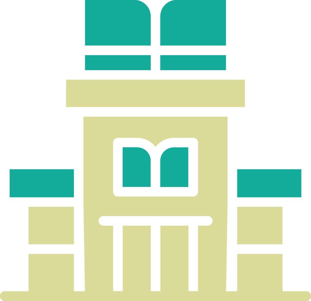 icono de vector de edificio de biblioteca