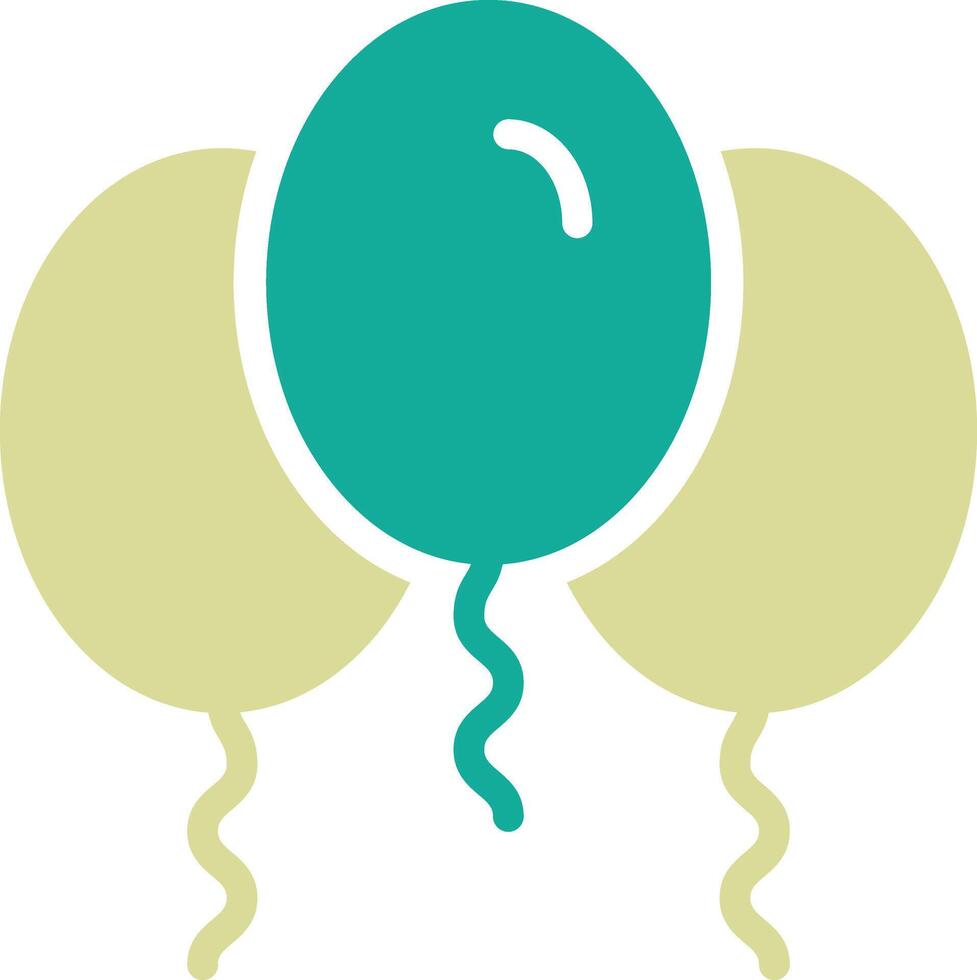 New Year Balloons Vector Icon