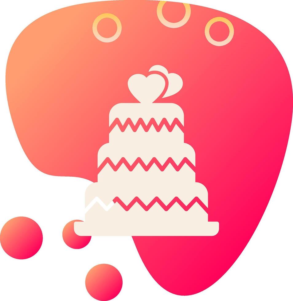 icono de vector de pastel de bodas