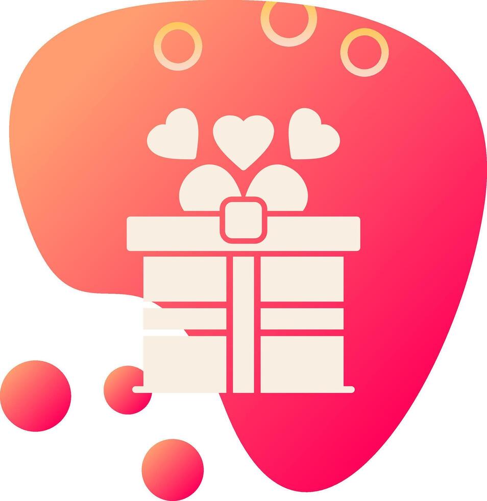 icono de vector de caja de regalo