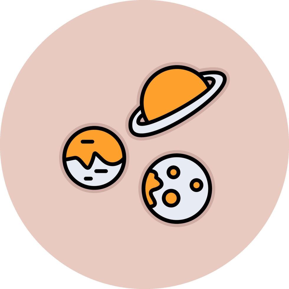 Planets Vecto Icon vector