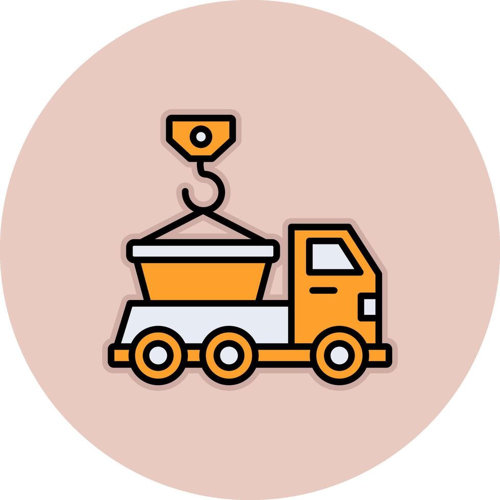 Skip Truck Vecto Icon vector