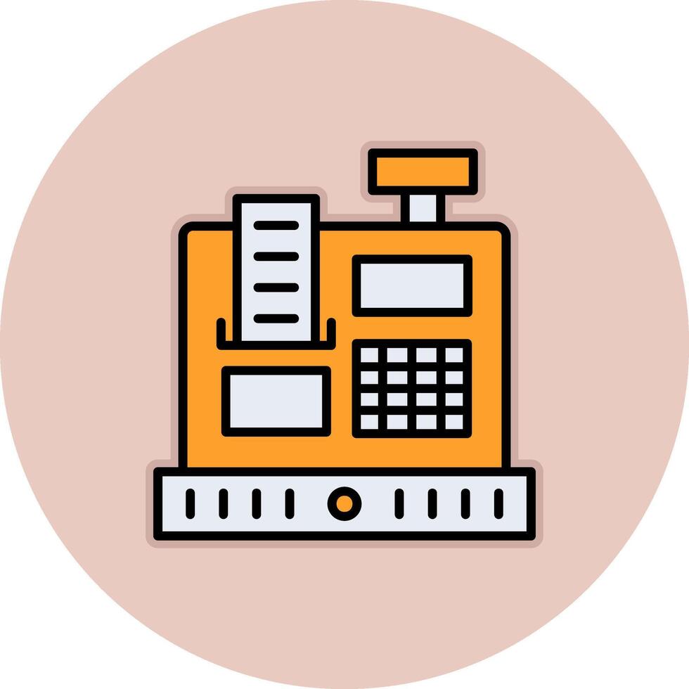Cashier Machine Vecto Icon vector