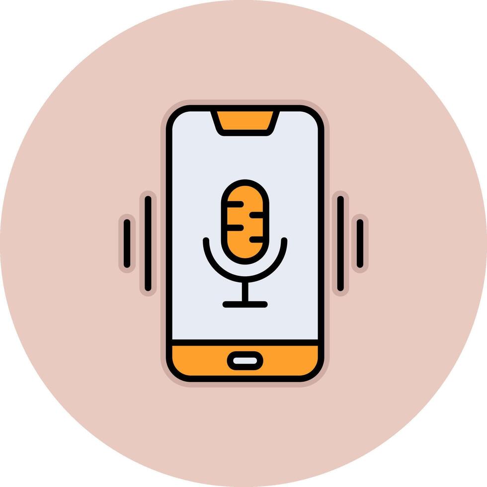 Mobile Voice Assistant Vecto Icon vector