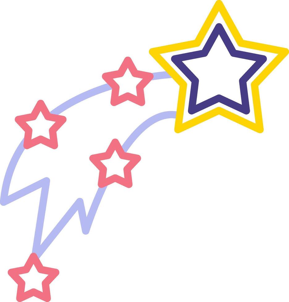 Shooting Stars Vecto Icon vector