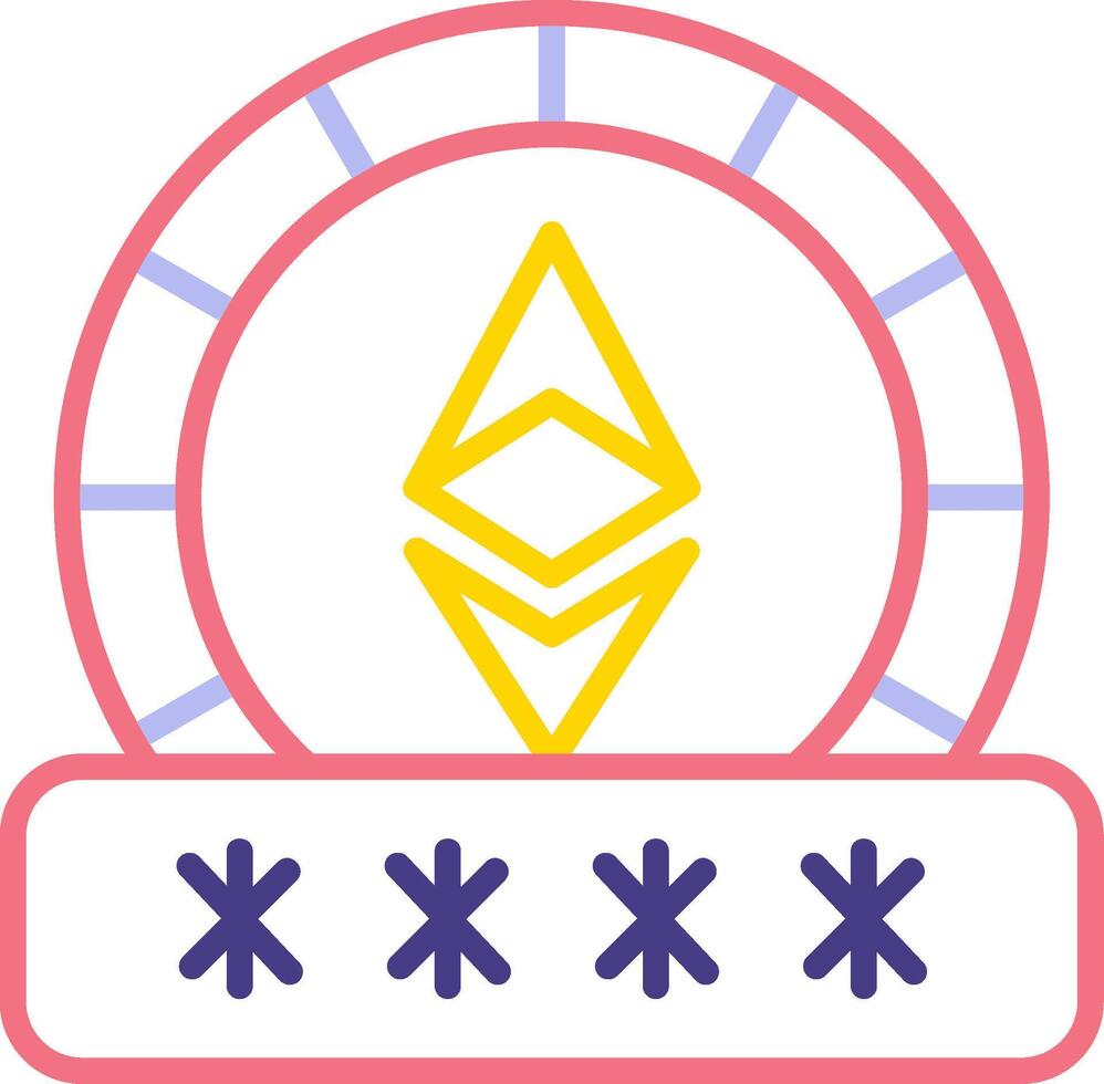 Ethereum Password Vecto Icon vector