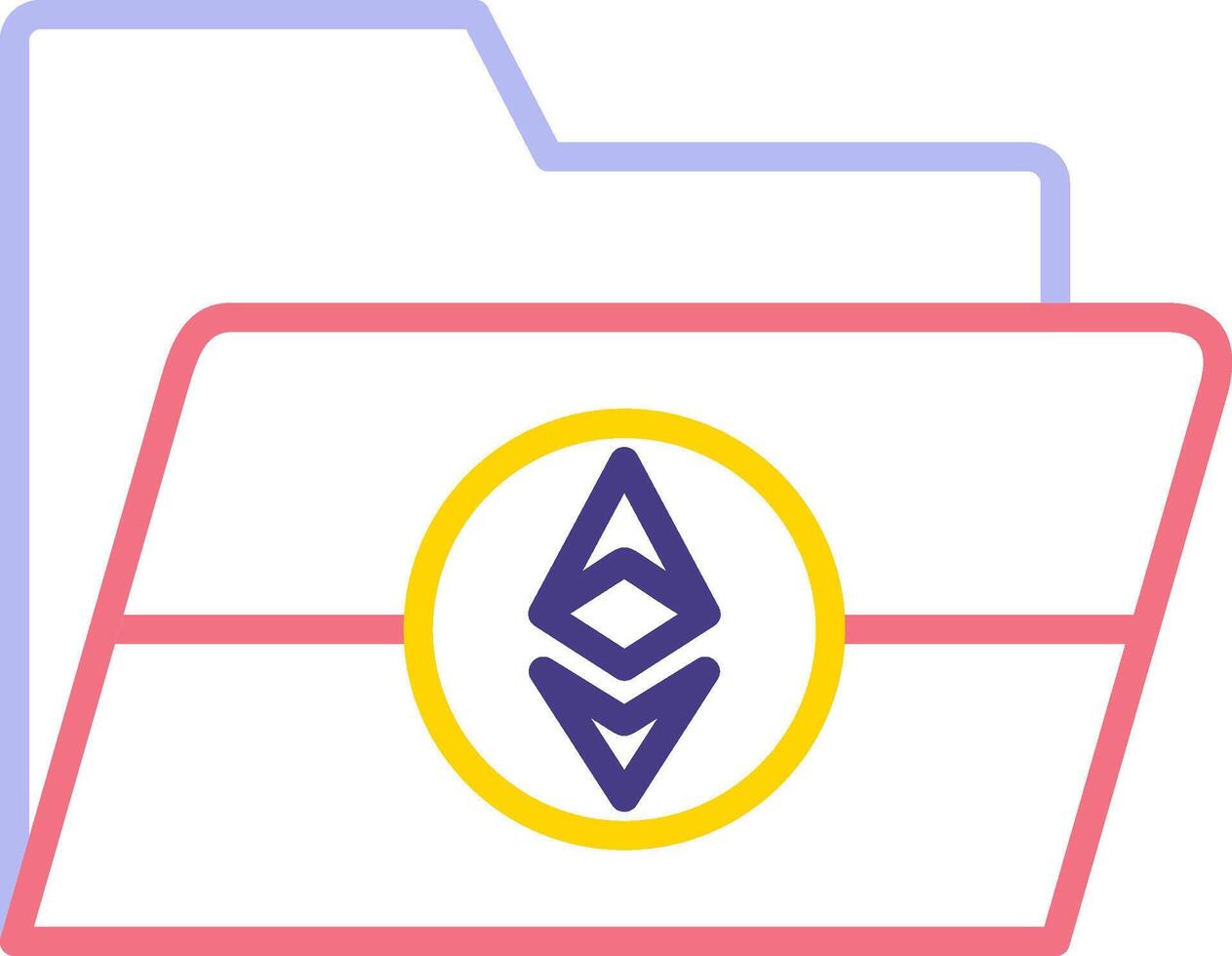 Ethereum Folder Vecto Icon vector