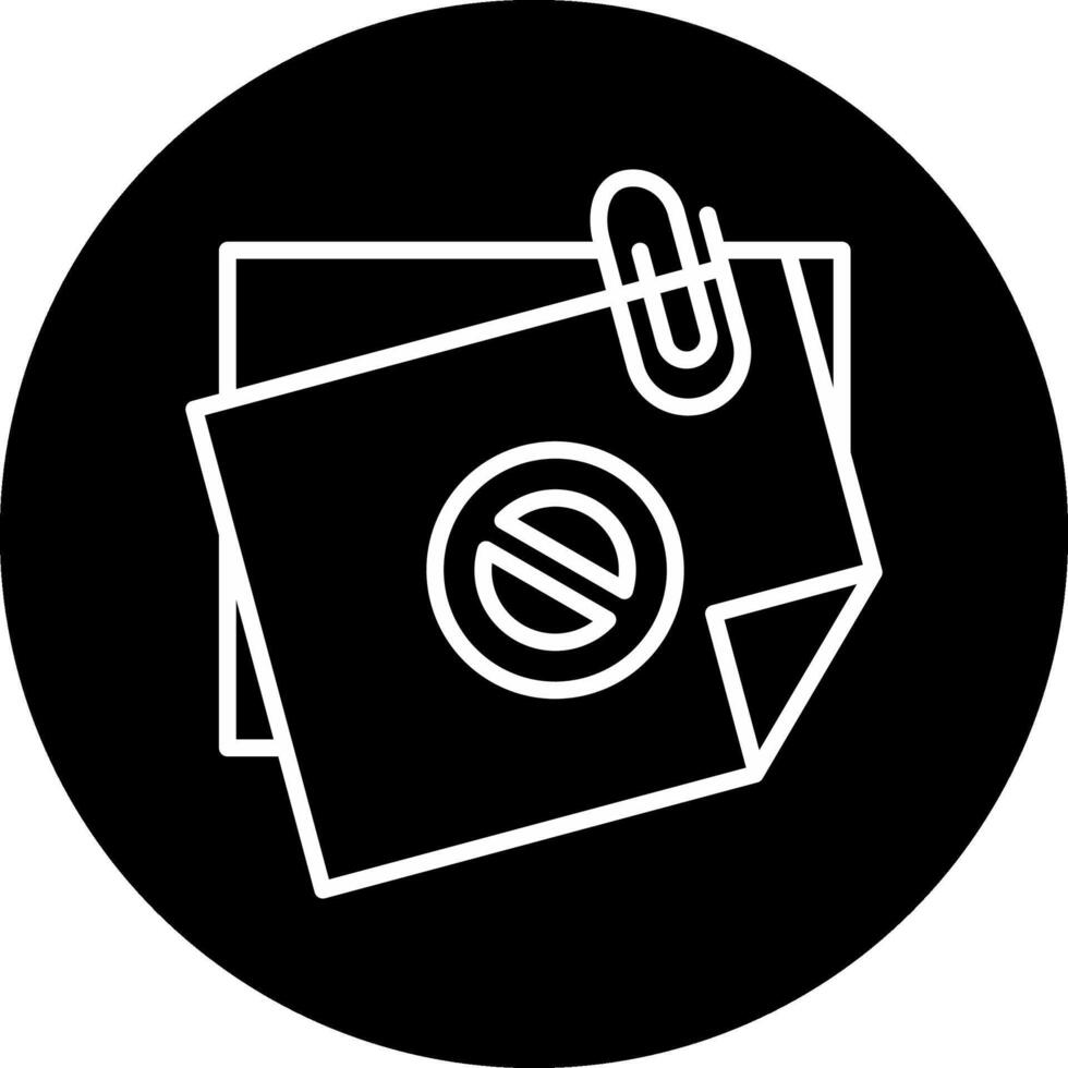 Sticky Notes Ban Vecto Icon vector