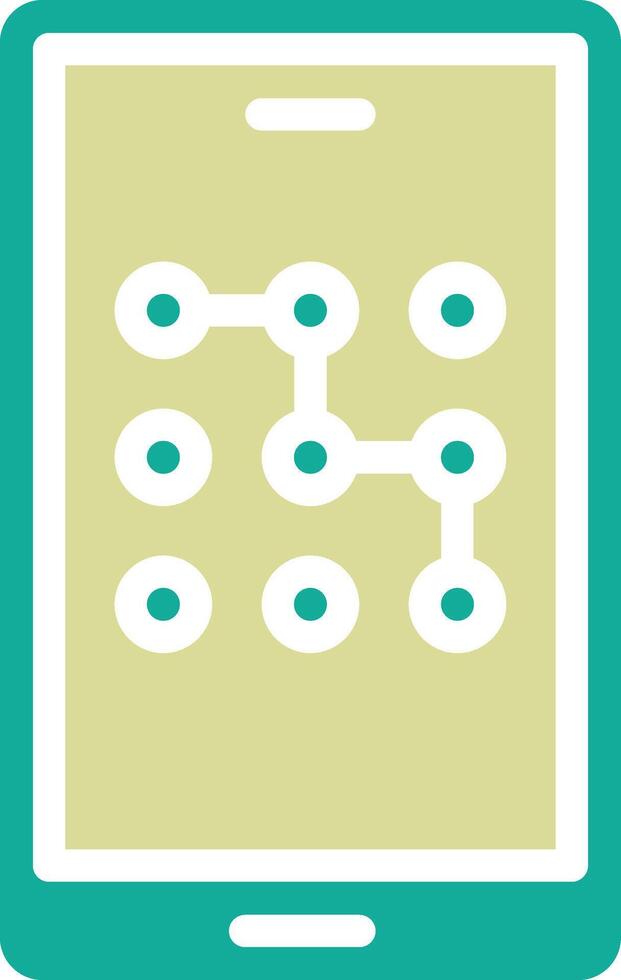 Mobile Pattern Lock Vector Icon