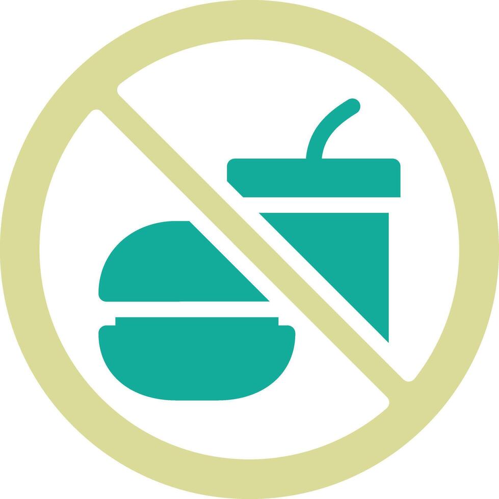 No Fast Food Vector Icon