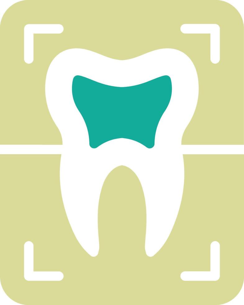 Tooth Xray Vector Icon