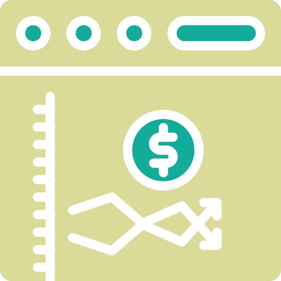 Stock Market Webpage Vector Icon