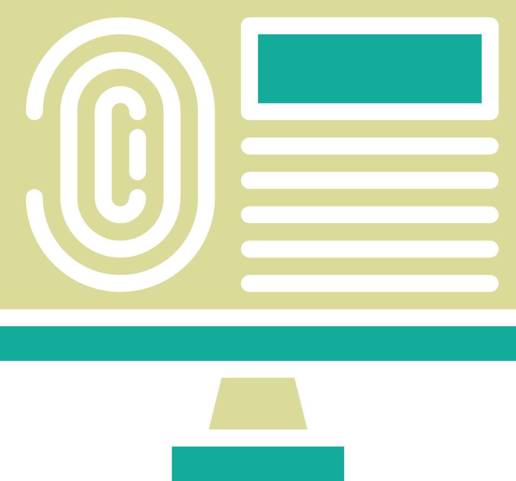 Fingerprint Database Vector Icon