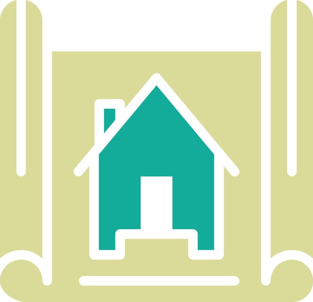 Construction Blueprint Vector Icon