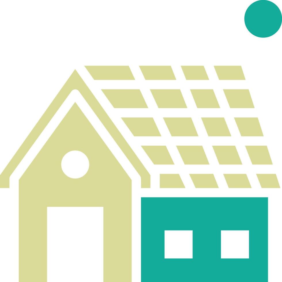 Solar House Vector Icon