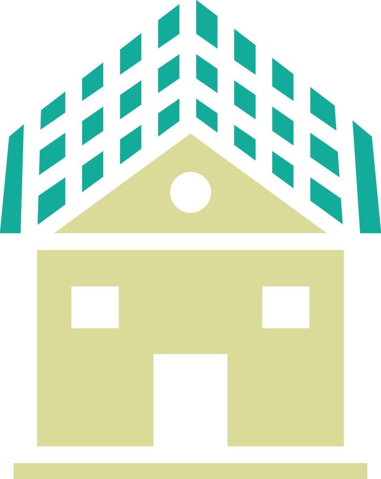 Solar House Vector Icon