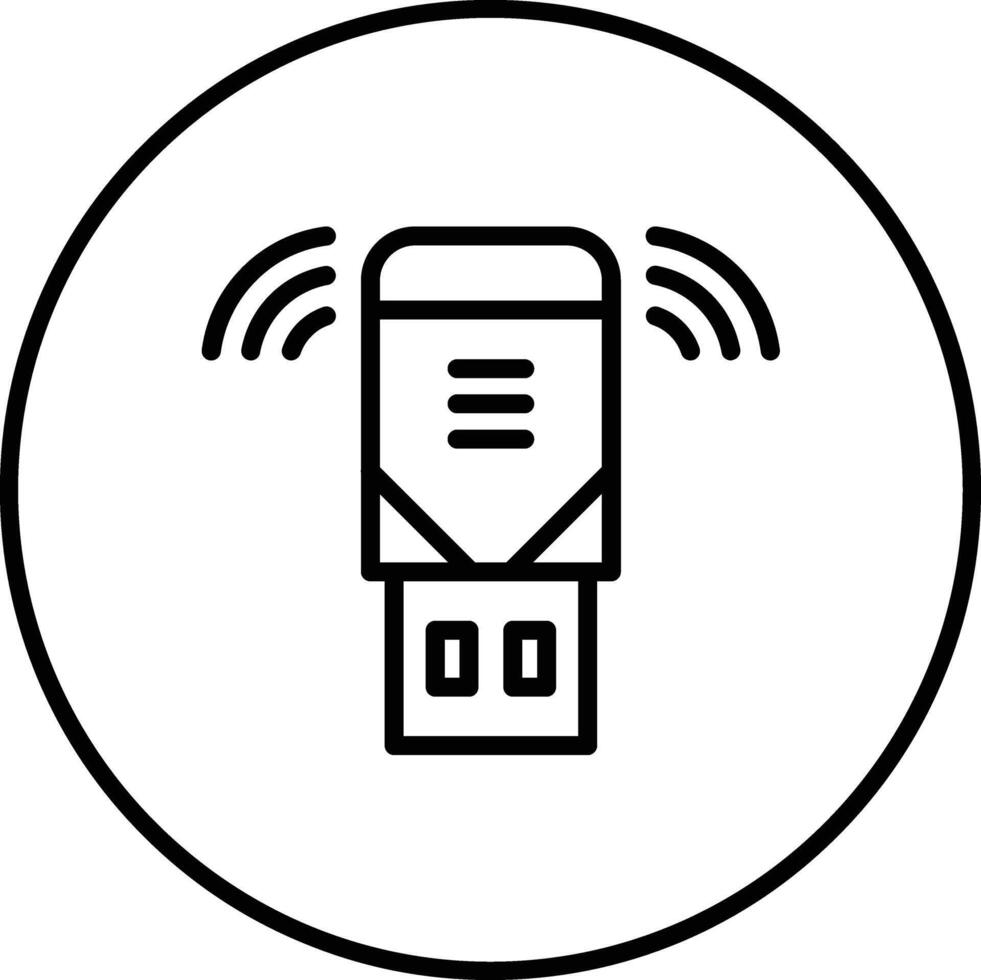 USB Wifi Vector Icon