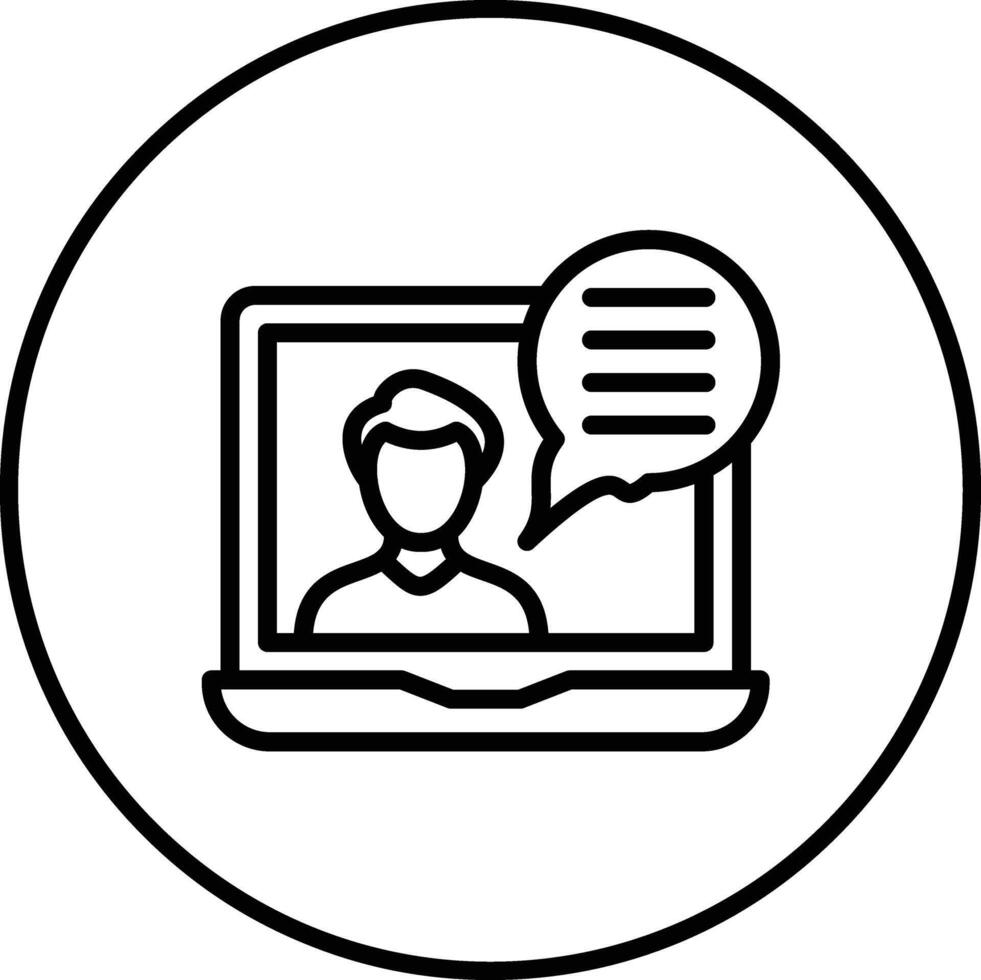 Online Lecture Vector Icon