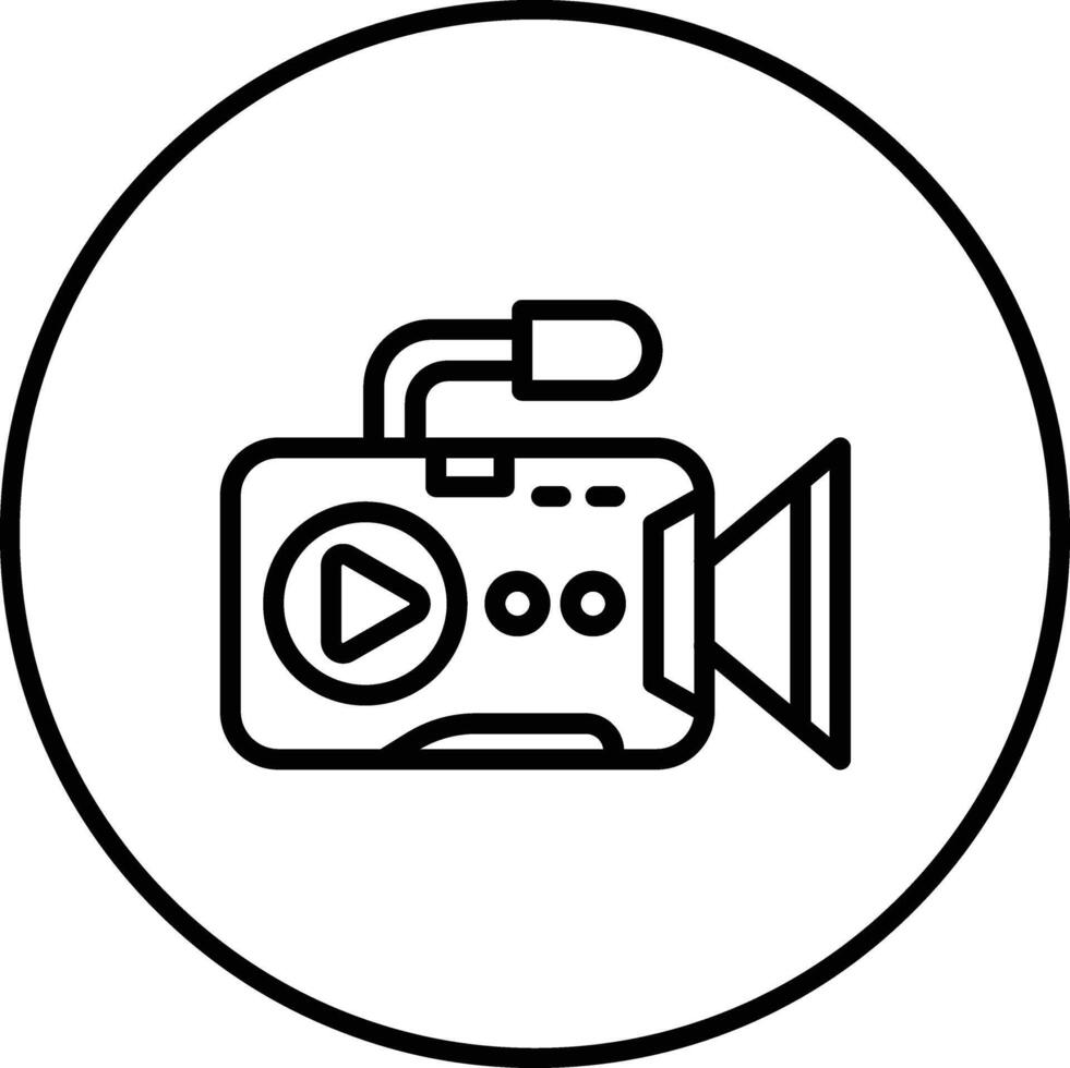 icono de vector de grabación de video