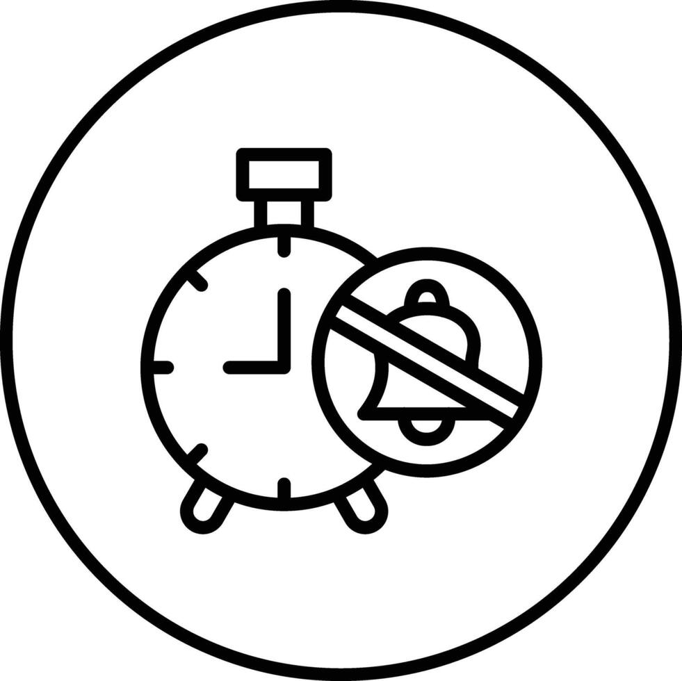 icono de vector de reloj despertador silencioso