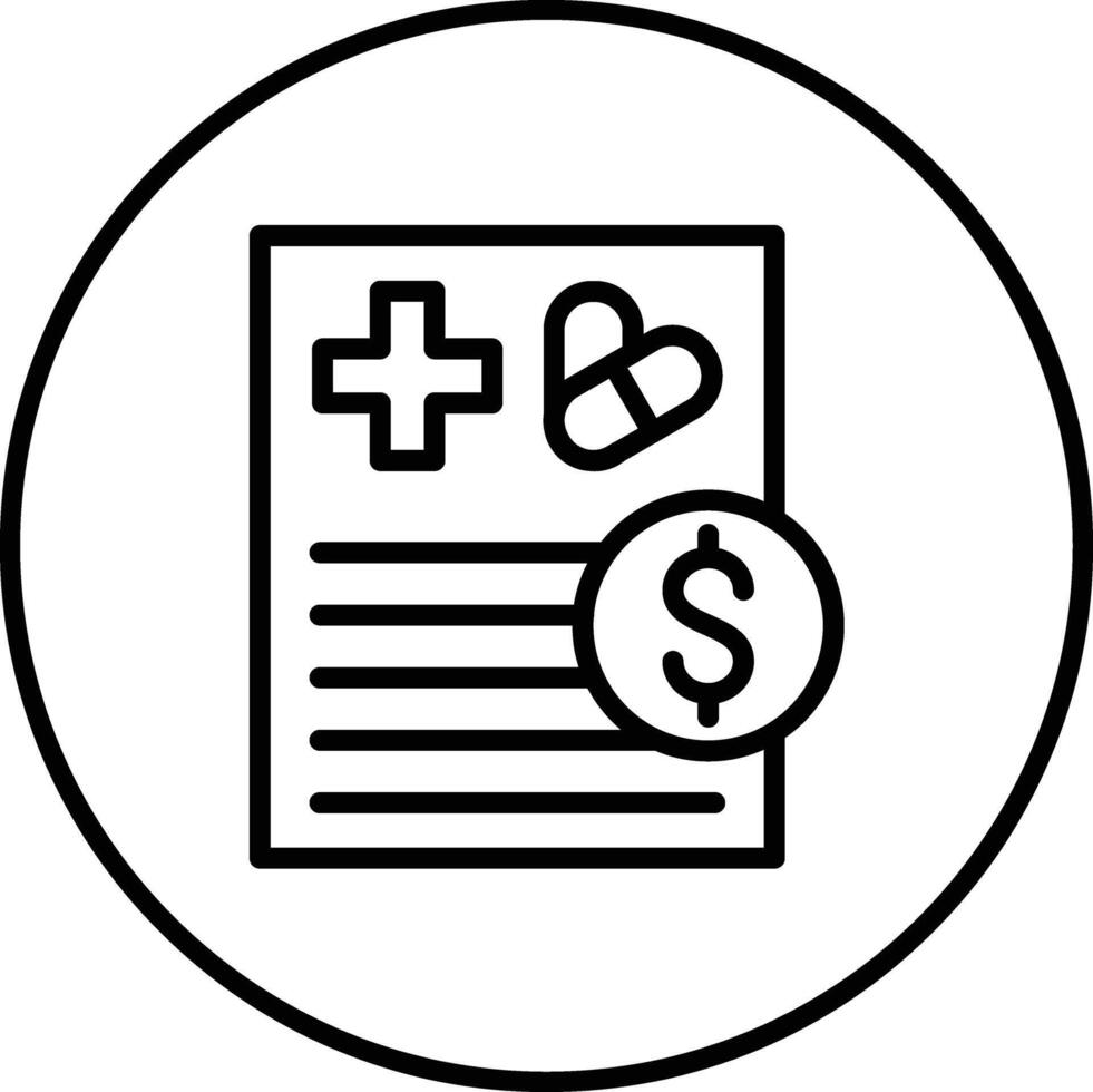 Medical Bill Vector Icon