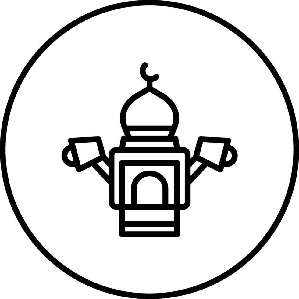 adhan llamada vector icono