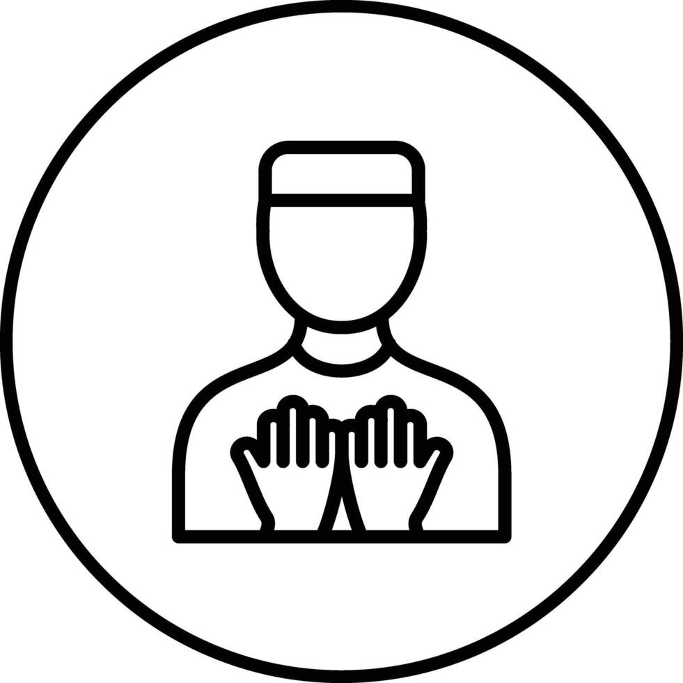 Muslim Praying Vector Icon