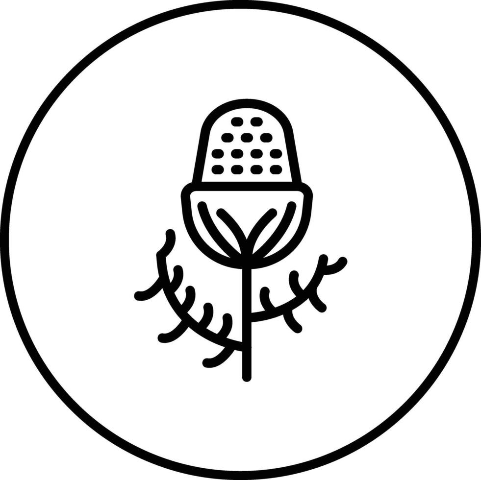 hierba de piña vector icono