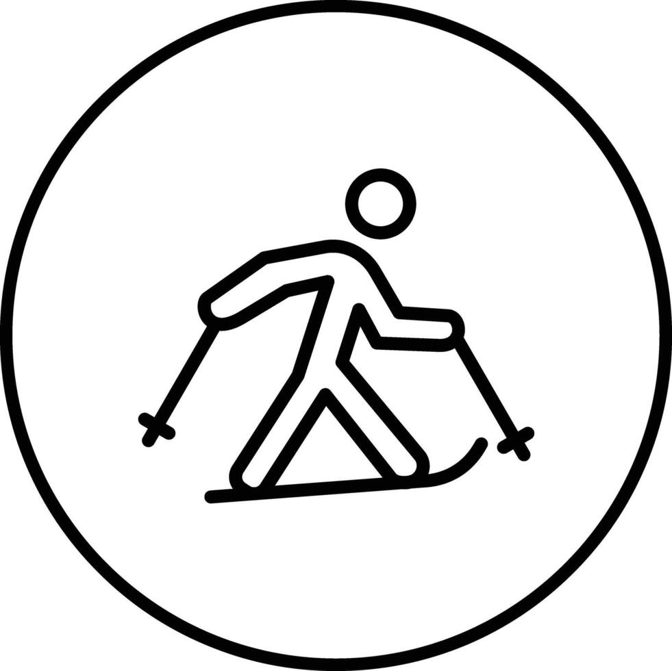 Skiing Vector Icon