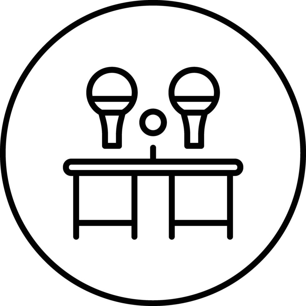 icono de vector de tenis de mesa