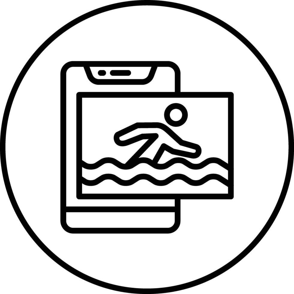 icono de vector de natación