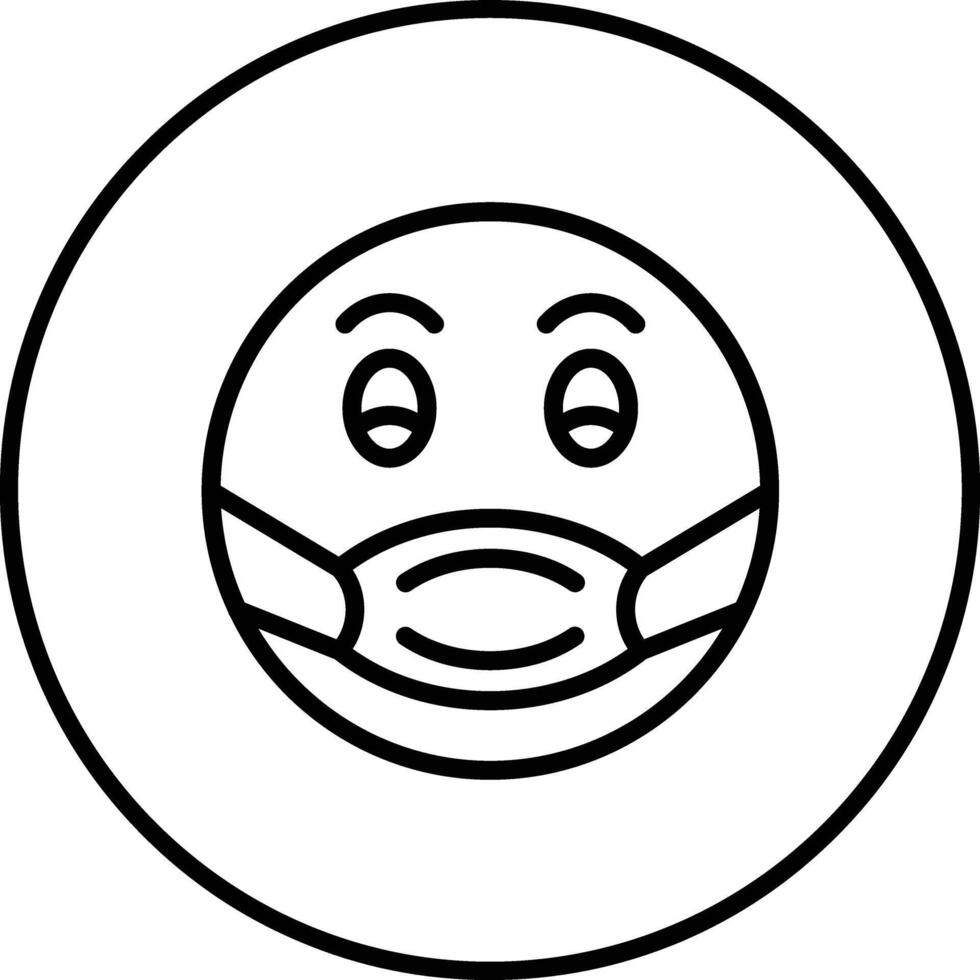 Face with Medical Mask Vector Icon