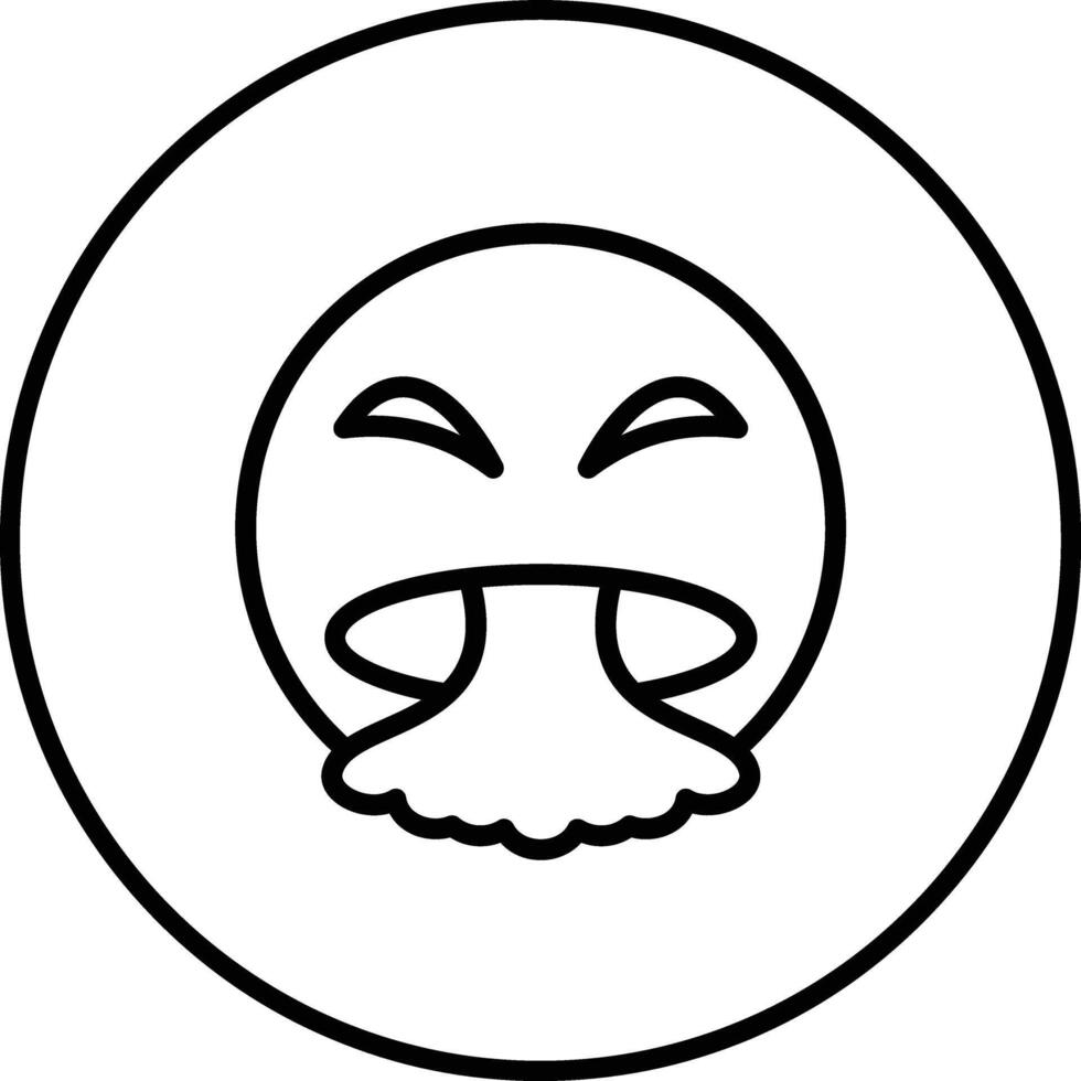 Face Vomiting Vector Icon