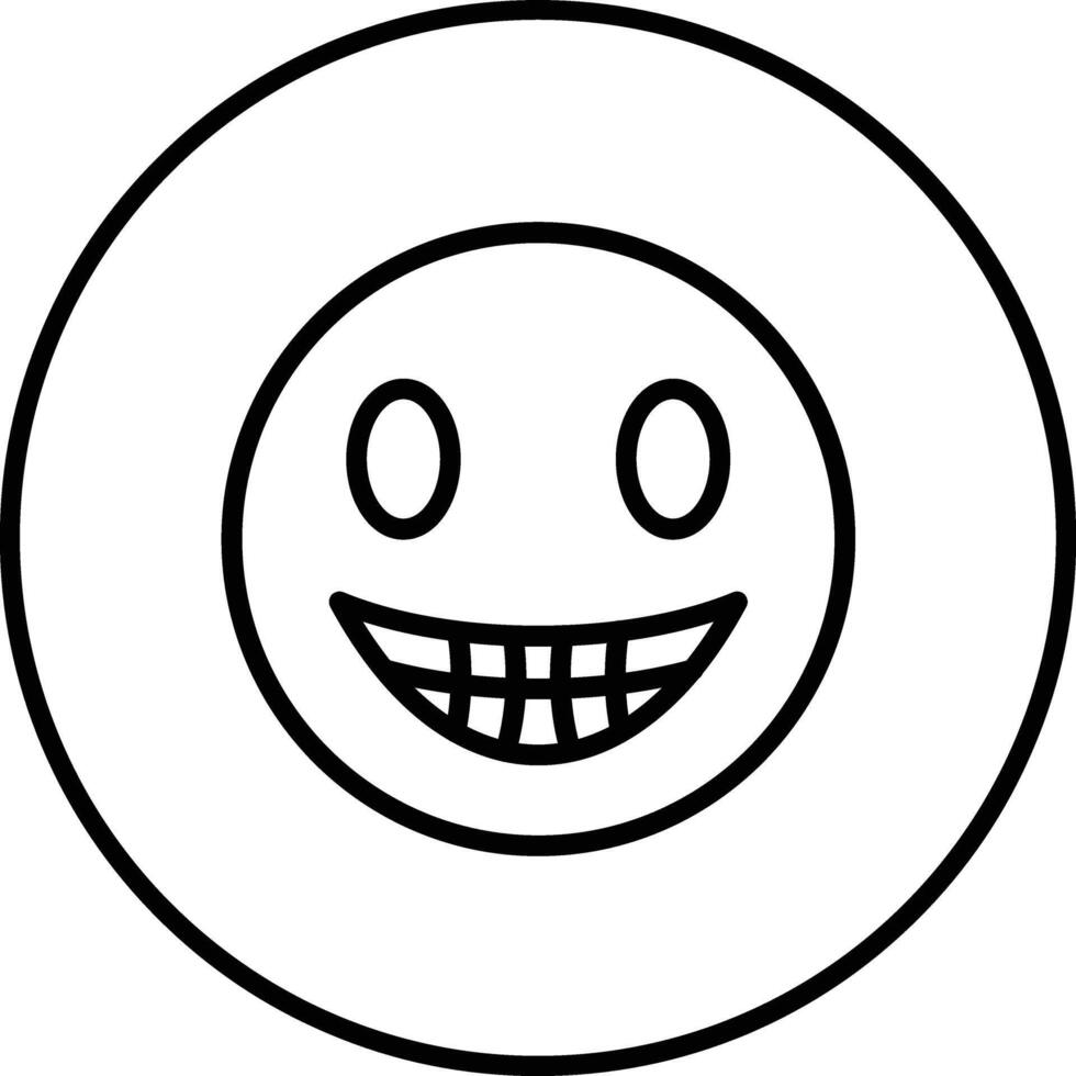 Beaming Face with Smiling Eyes Vector Icon