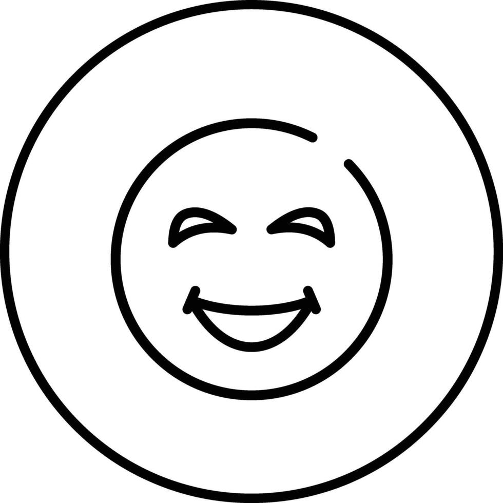 Grinning Face with Sweat Vector Icon