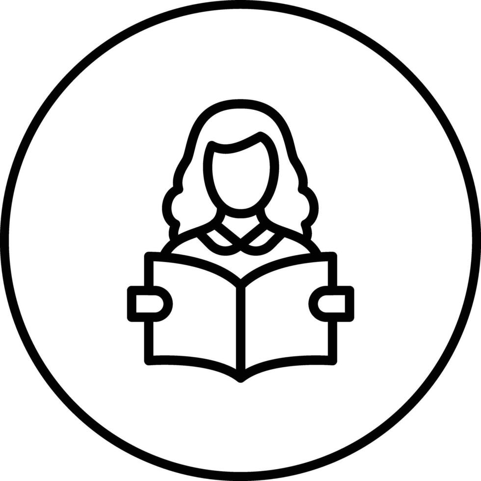 Woman Reading Vector Icon