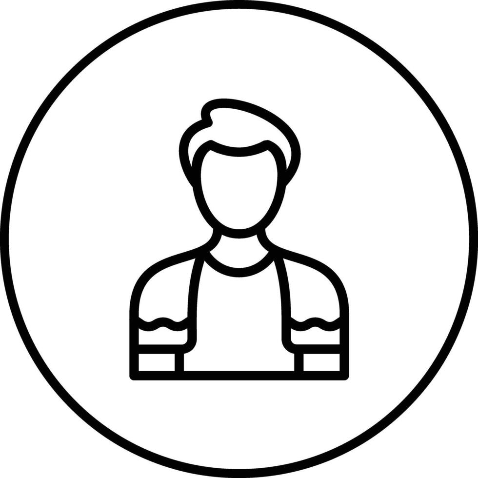 Man hanging Towel Vector Icon