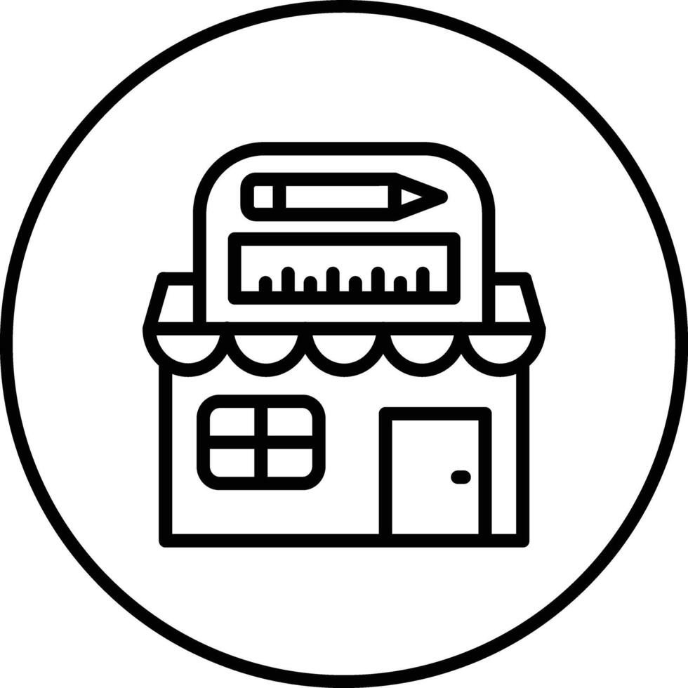 Stationery Shop Vector Icon