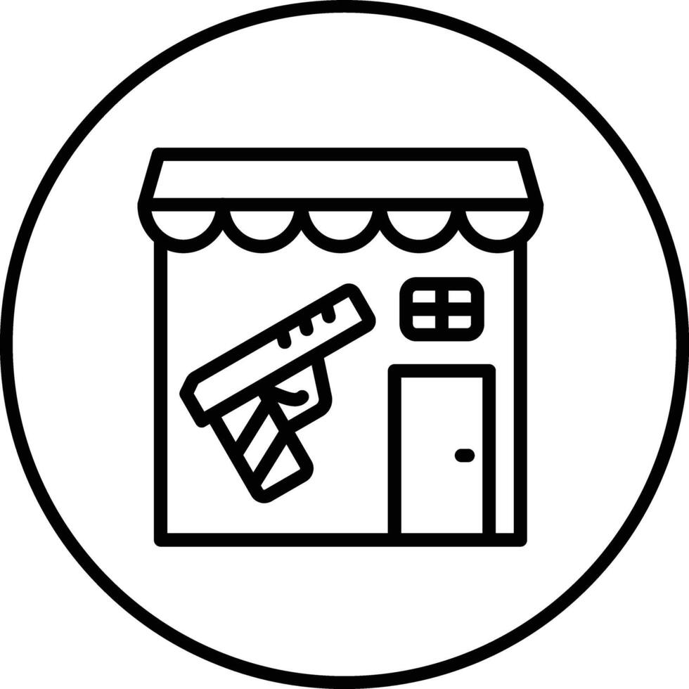 Gun Shop Vector Icon