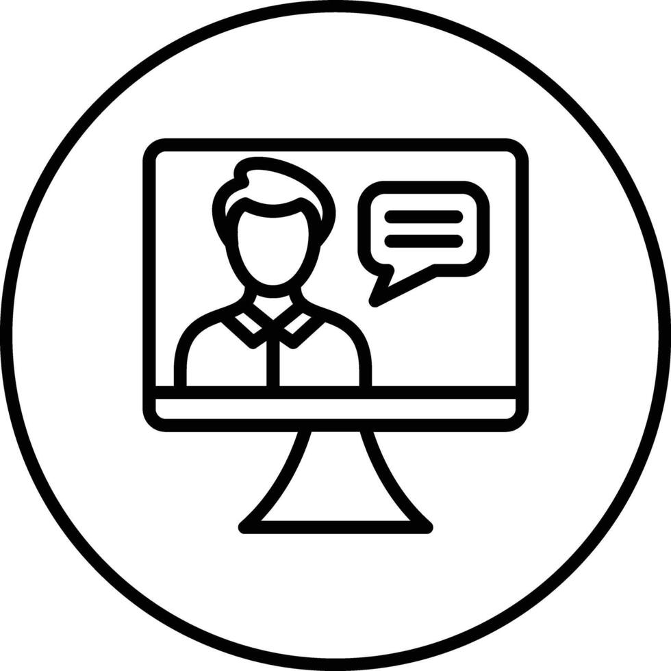 Online Lecture Vector Icon