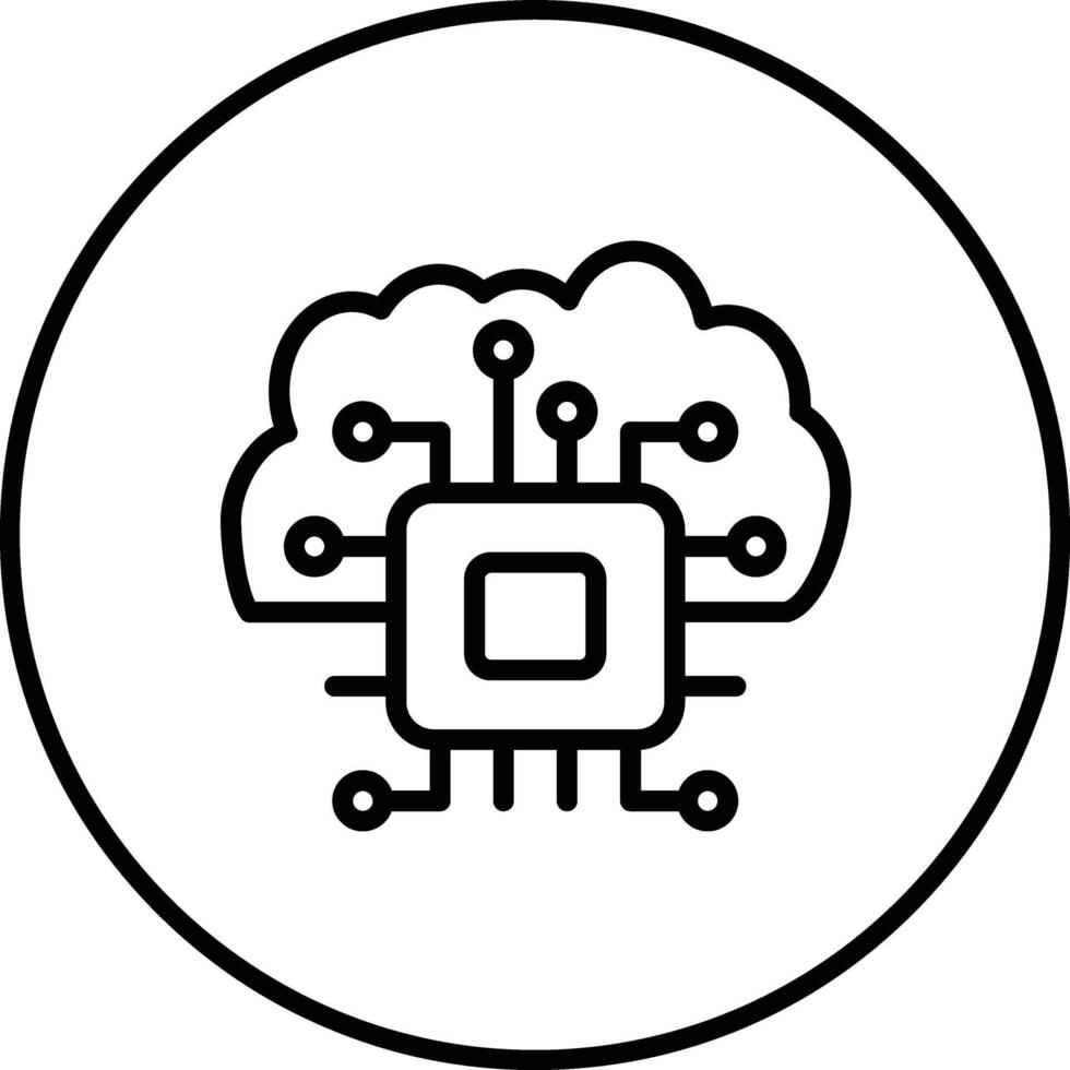 Cloud Based Architecture Vector Icon