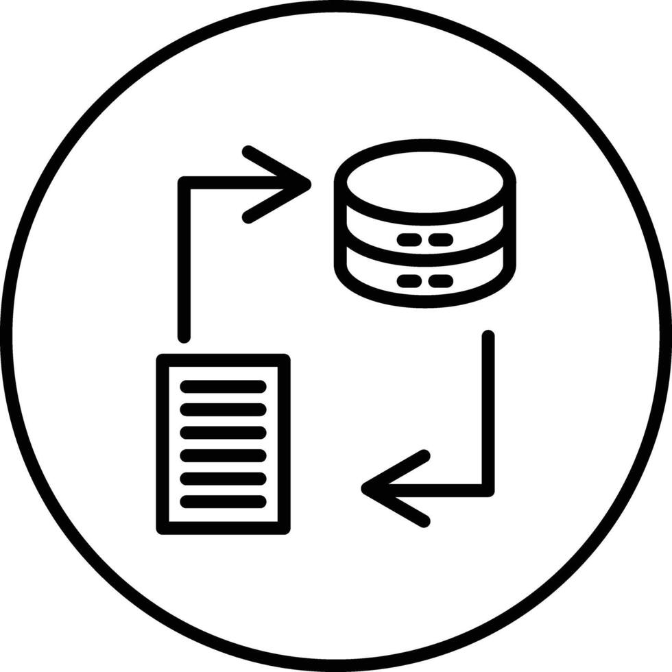 datos transformación vector icono