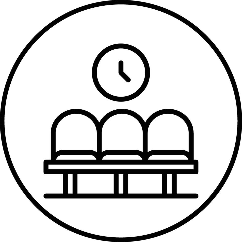Airport Waiting Room Vector Icon