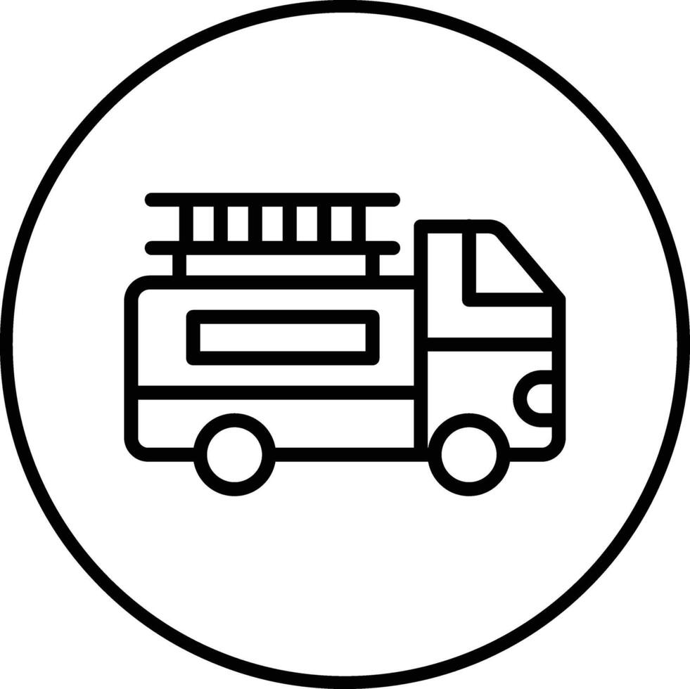 Ladder Truck Vector Icon