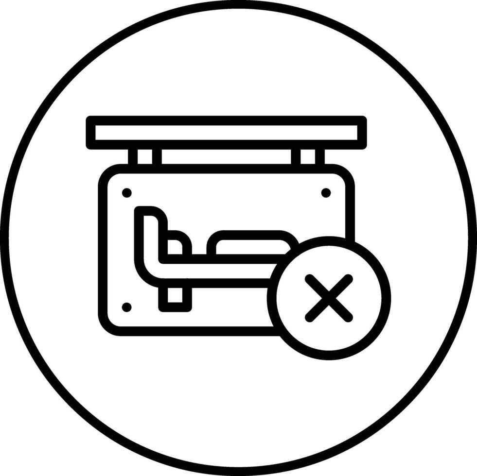 Room Cancel Vector Icon