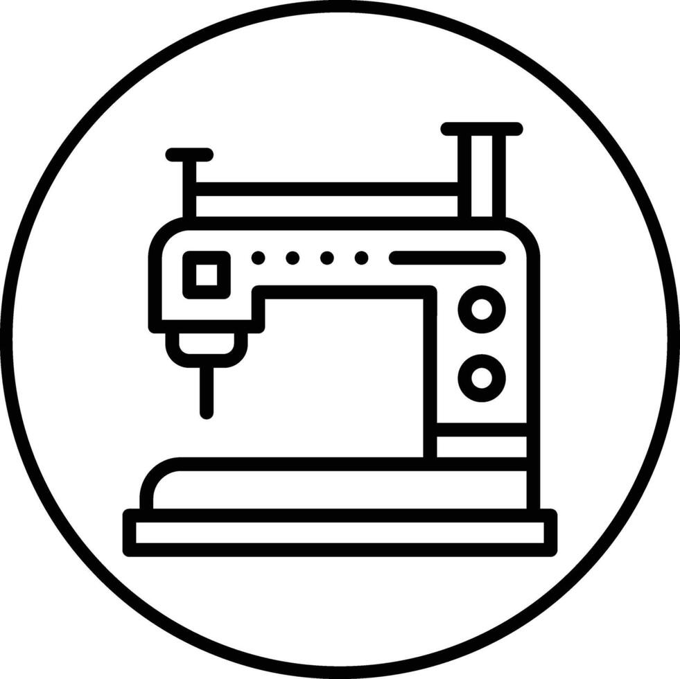 icono de vector de máquina de coser