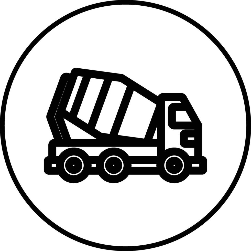 Conscrete Mixer Truck Vector Icon