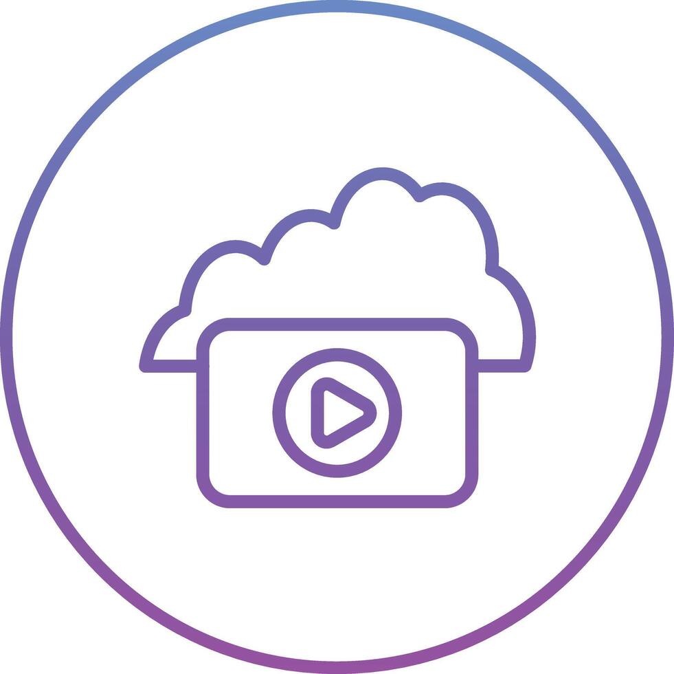 Cloud Videos Vector Icon Vector Icon