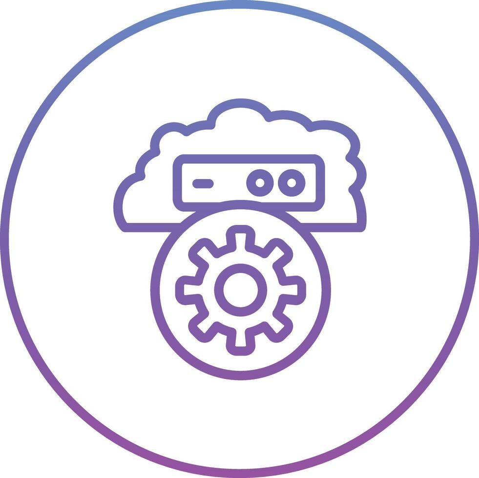Cloud Setting Vector Icon