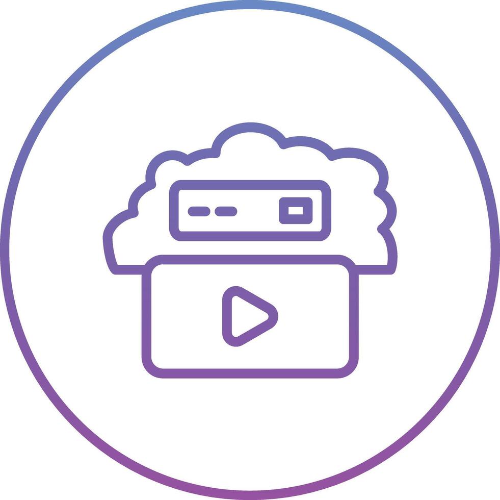 Cloud Video Vector Icon